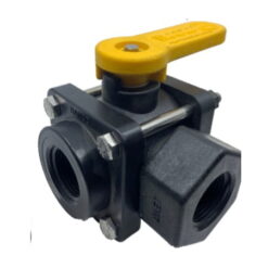 Banjo Poly 3-way Side Load Viton Seal Ball Valve General Purpose