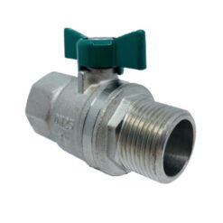 Brass T-handle Ball Valve Male x Female BSP Full Bore Tested