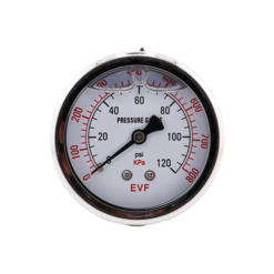 Pressure Gauge 63mm Liquid Filled Dial Back Entry