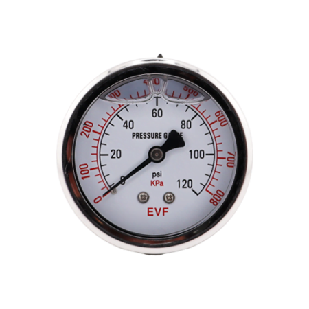 Pressure Gauge 63mm Liquid Filled Dial Back Entry