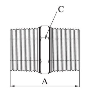 crossover nipple bsp npt hex