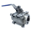 Stainless Steel 316 Lever Ball Valve 3-piece Female BSP Full Bore