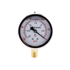 Vacuum Gauge 63mm Liquid Filled Dial Bottom Entry