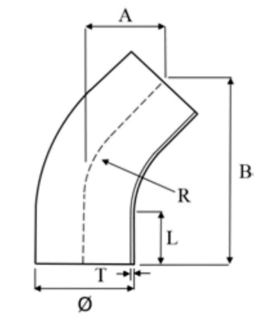 45 degree stainless steel tube weld buttweld welding diagram