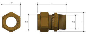 COPPER COMPRESSION Union FI X C