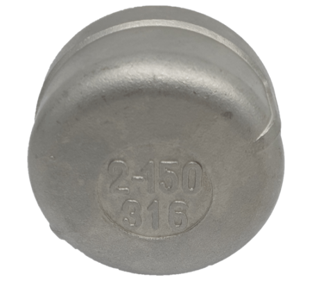 Stainless Steel 316 Round Cap Female BSP Thread Pipe Fitting - Image 2
