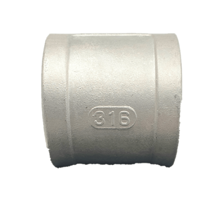 Stainless Steel 316 Socket Coupling Female x Female BSP Thread Pipe Fitting - Image 3