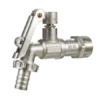 Brass Bibcock Tap Front Locking Male BSP Thread 20mm