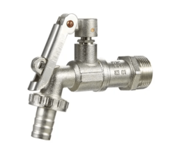 Brass Bibcock Tap Front Locking Male BSP Thread 20mm