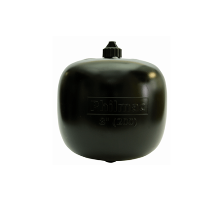 Philmac Plastic Ball Float Black 8" (200mm)