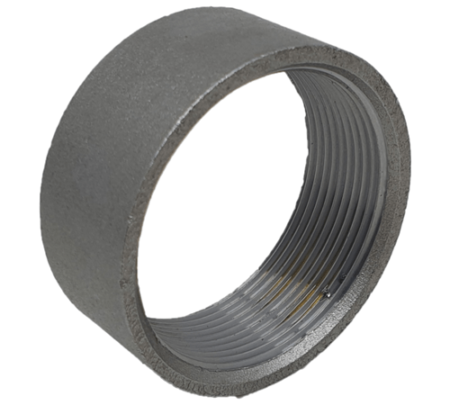 Black Steel Half Socket Female BSP Thread Pipe Fitting
