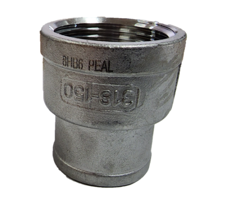 Stainless Steel 316 Reducing Socket Female x Female BSP Thread Pipe Fitting - Image 3
