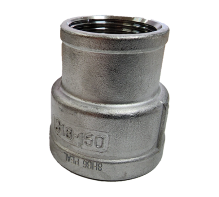 Stainless Steel 316 Reducing Socket Female x Female BSP Thread Pipe Fitting - Image 4