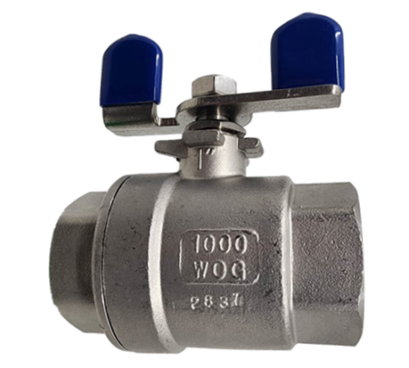 Stainless Steel 316 T-handle Ball Valve 2-piece Female x Female BSP Thread Full Bore General Purpose - Image 2