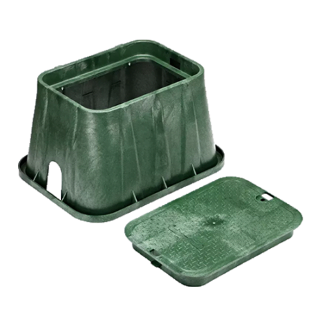 NDS Pro-spec Rectangular Valve Box Large Green Polypropylene Poly