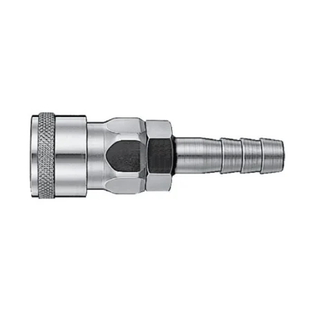Steel Female Socket x Hose Barb Nitto Style Quick Connect