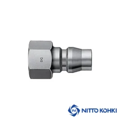 nitto kohki female plug coupler air hose fitting stainless steel line