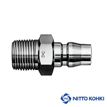 nitto kohki male plug socket coupler air hose fitting stainless steel