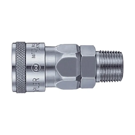 Nitto Kohki SS Quick Connect Female Socket x Male BSP Hi Cupla