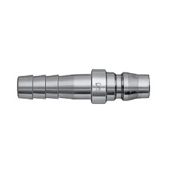 Nitto Kohki SS Quick Connect Male Plug x Hose Barb Hi Cupla