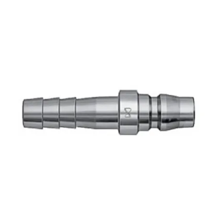 Nitto Kohki SS Quick Connect Male Plug x Hose Barb Hi Cupla