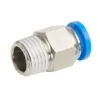 Nylon Push In Air Fitting Connector Male BSP x Metric Tube