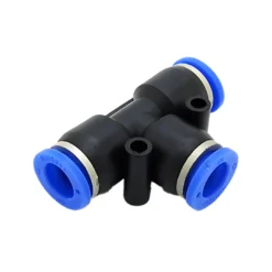 Nylon Push In Air Fitting Tee Metric Tube Joiner
