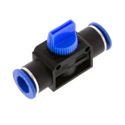 Nylon Push In Air Fitting Shut Off Valve Metric Tube Joiner