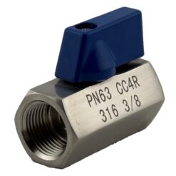 Stainless Steel 316 Mini Ball Valve Female x Female BSP Thread General Purpose